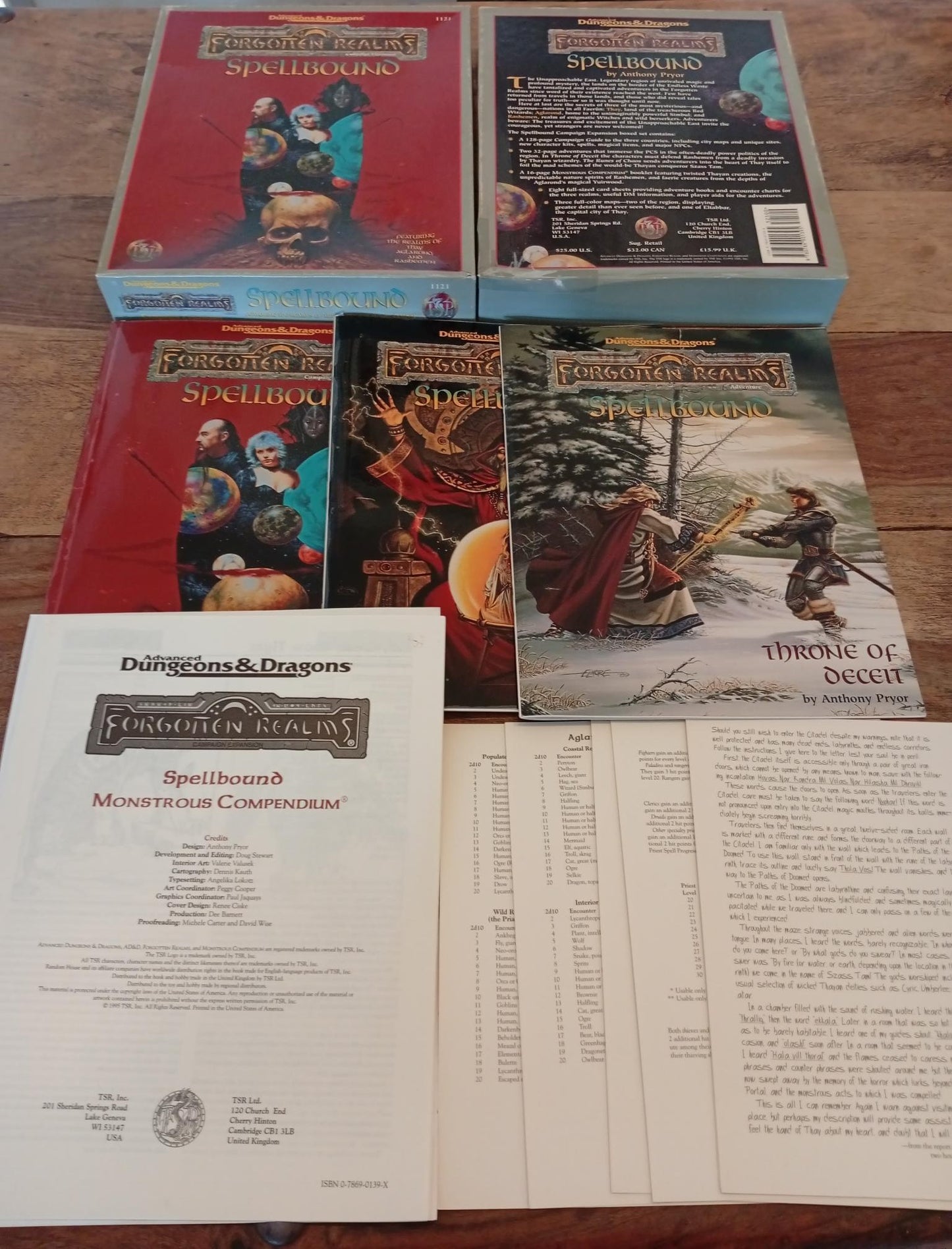 Forgotten Realms Spellbound Box Set TSR 1121 AD&D 1995