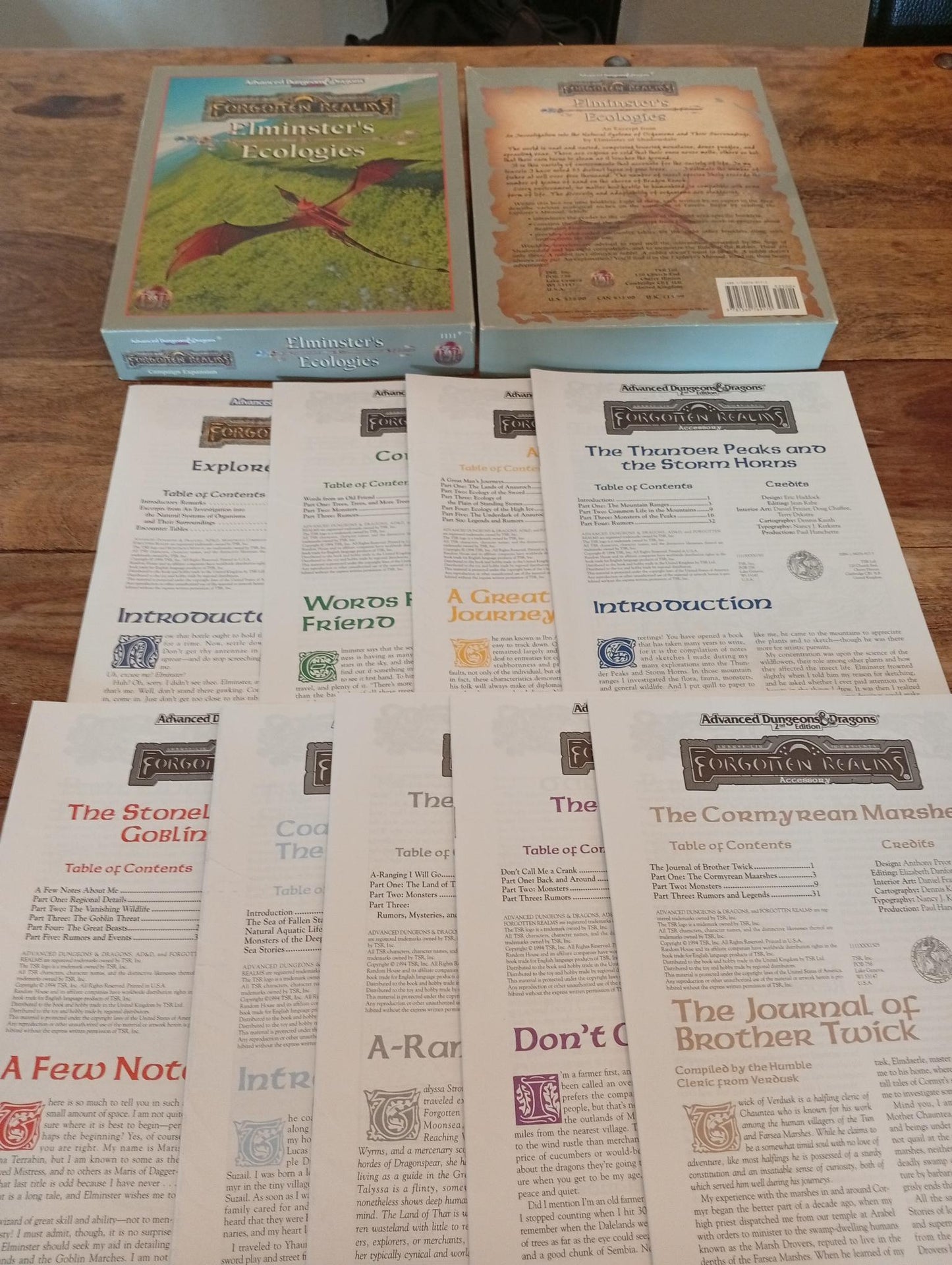 Forgotten Realms Elminster's Ecologies Box Set AD&D 1111 TSR 1994