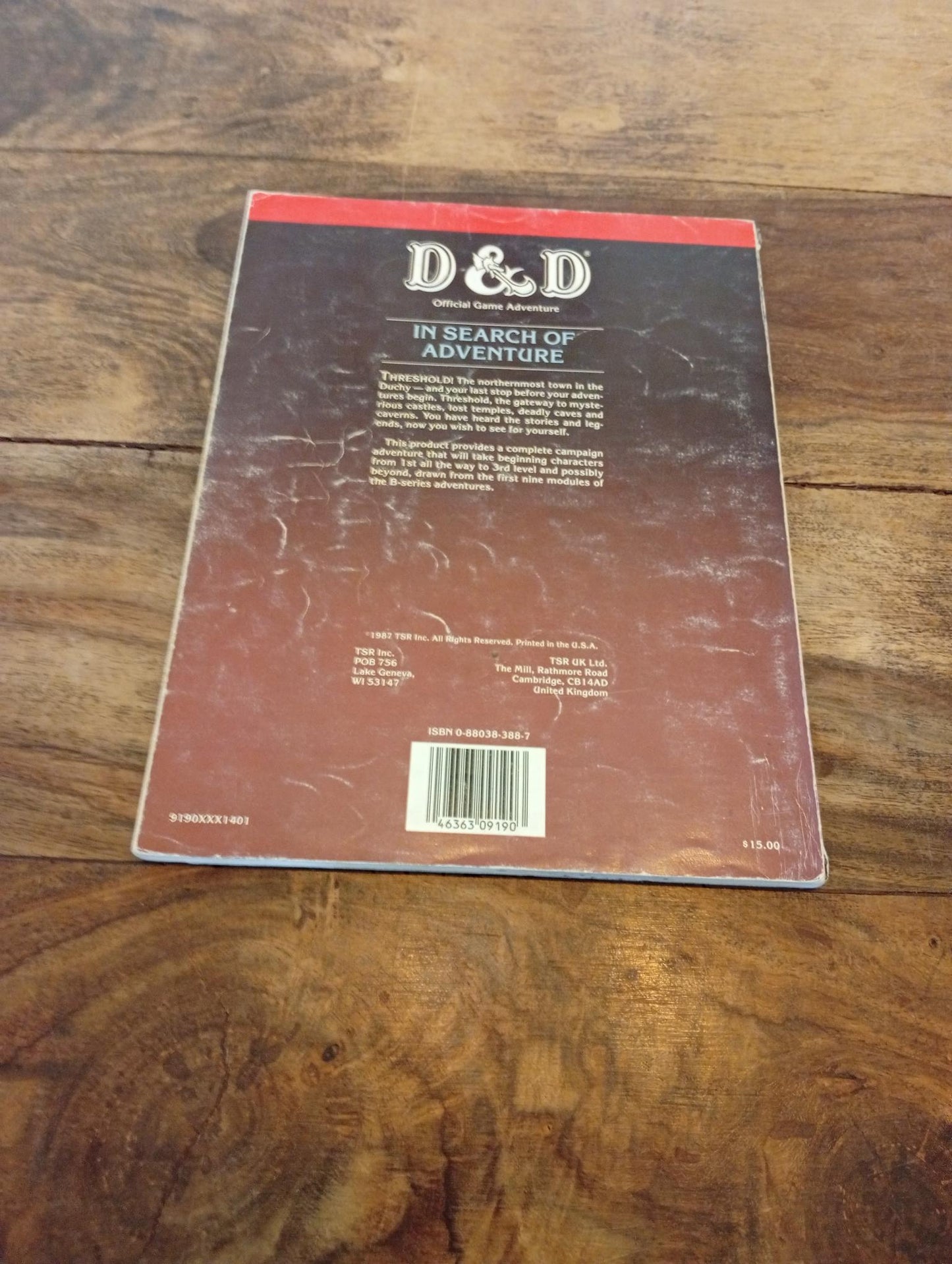 Dungeons & Dragons In Search of Adventure B1-9 TSR 9190 D&D 1987