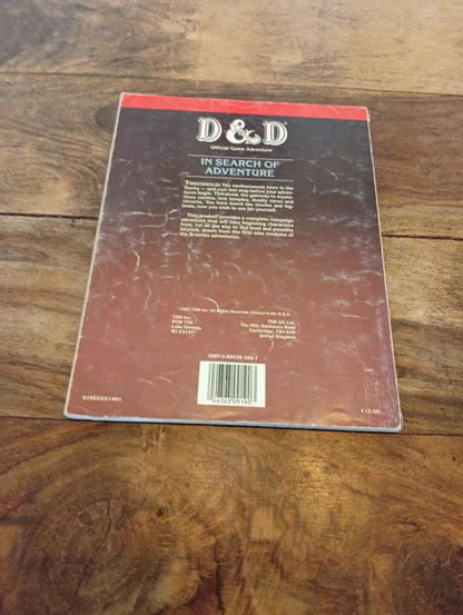 Dungeons & Dragons In Search of Adventure B1-9 TSR 9190 D&D 1987