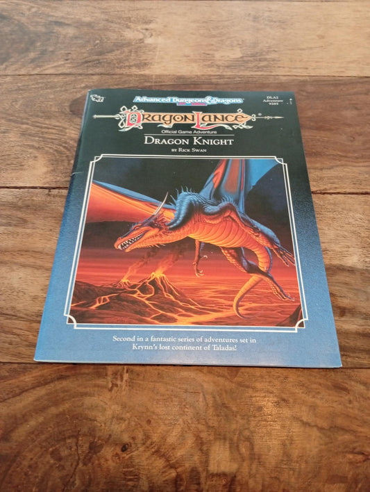 Dragonlance Dragon Knight With Map TSR 9285 AD&D 1990