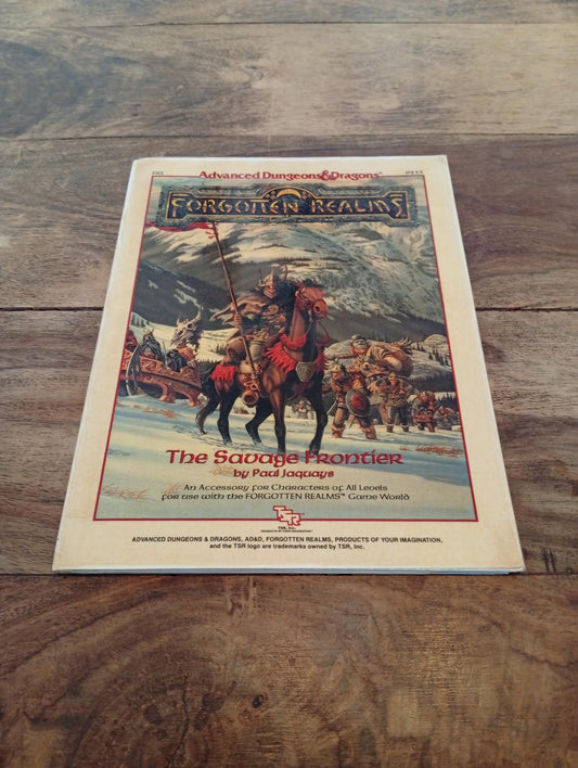 Forgotten Realms The Savage Frontier With Map TSR 9233 AD&D 1988