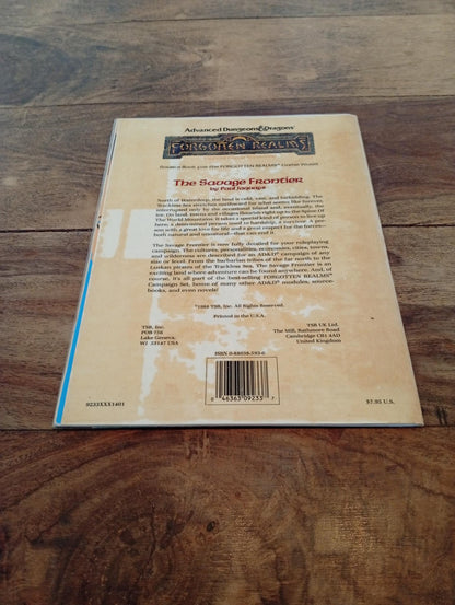 Forgotten Realms The Savage Frontier With Map TSR 9233 AD&D 1988