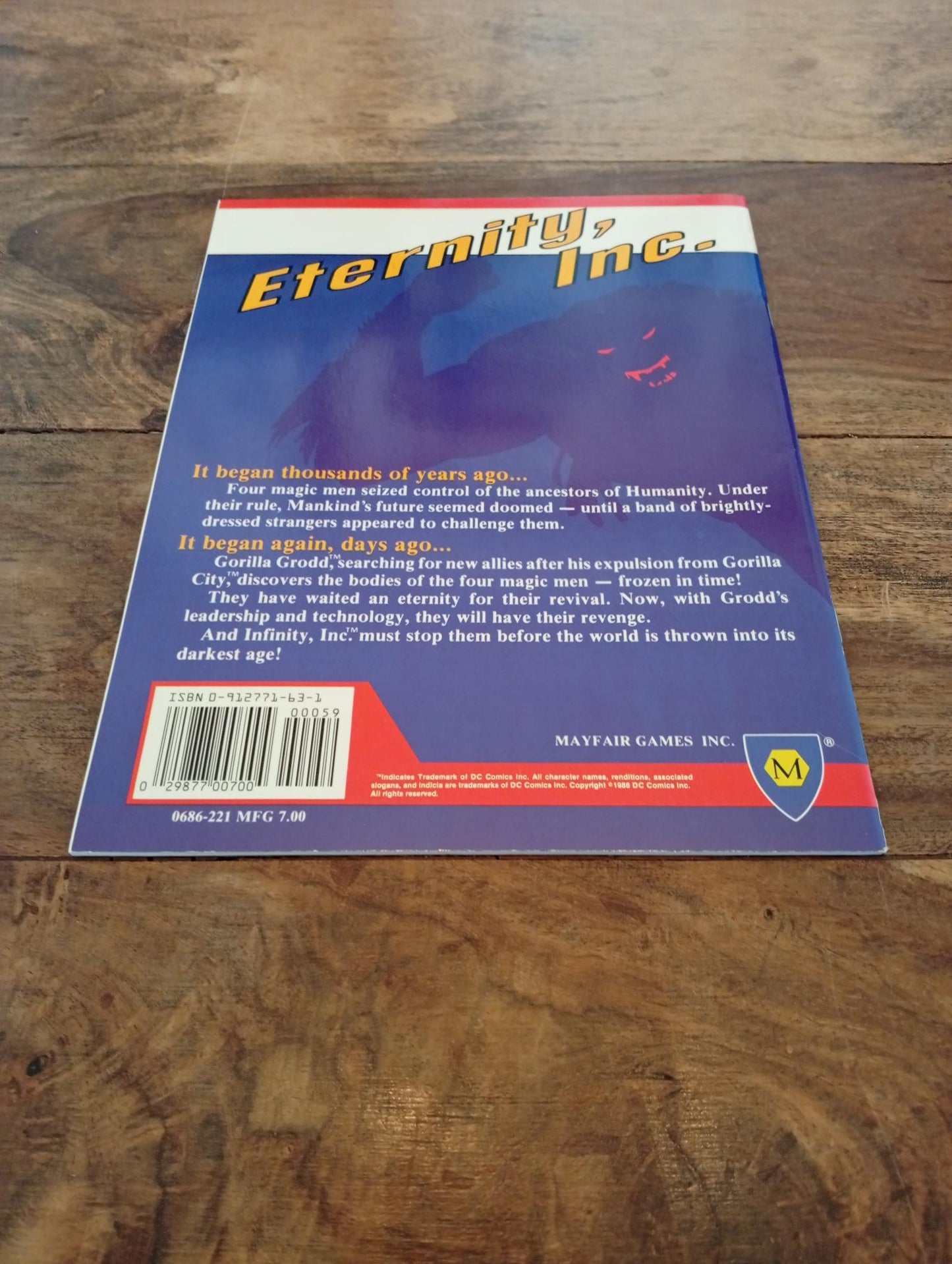 DC Heroes Eternity Inc. Mayfair Games 1986