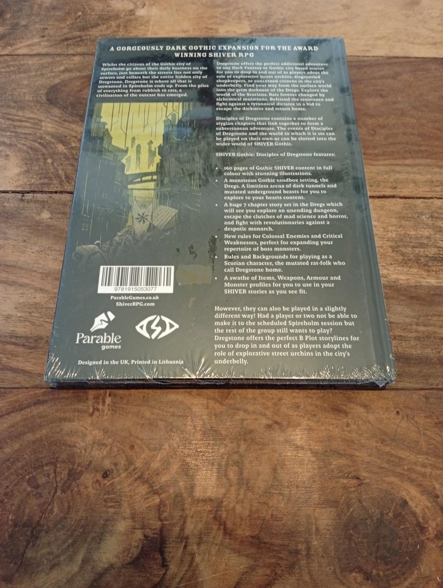 Shiver Gothic Disciples of Dregstone Hardcover New Parable Games 2023