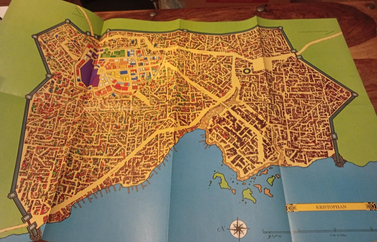 Dragonlance Kristophan Map Time of the Dragon TSR 0704 AD&D 1989