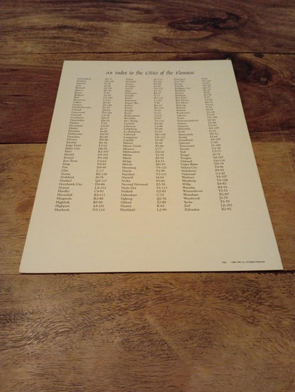 AD&D Greyhawk Reference Card #3 TSR 1064