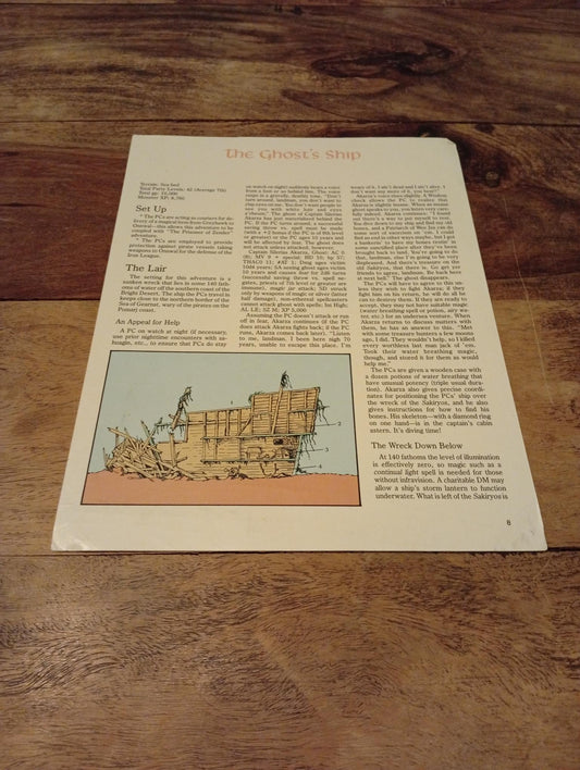 AD&D Greyhawk Reference Card #8 TSR 1043