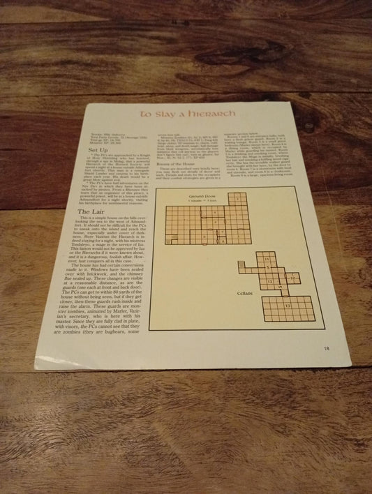 AD&D Greyhawk Reference Card #18 TSR 1043