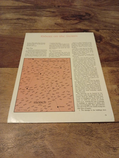 AD&D Greyhawk Reference Card #15 TSR 1043