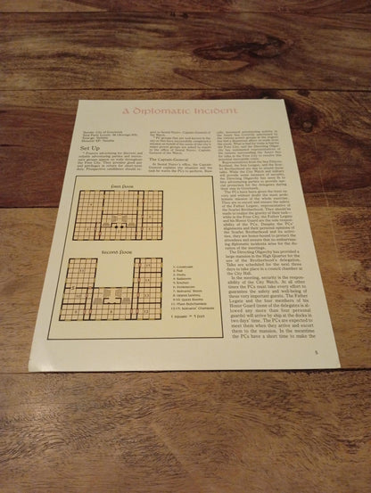 AD&D Greyhawk Reference Card #5 TSR 1043