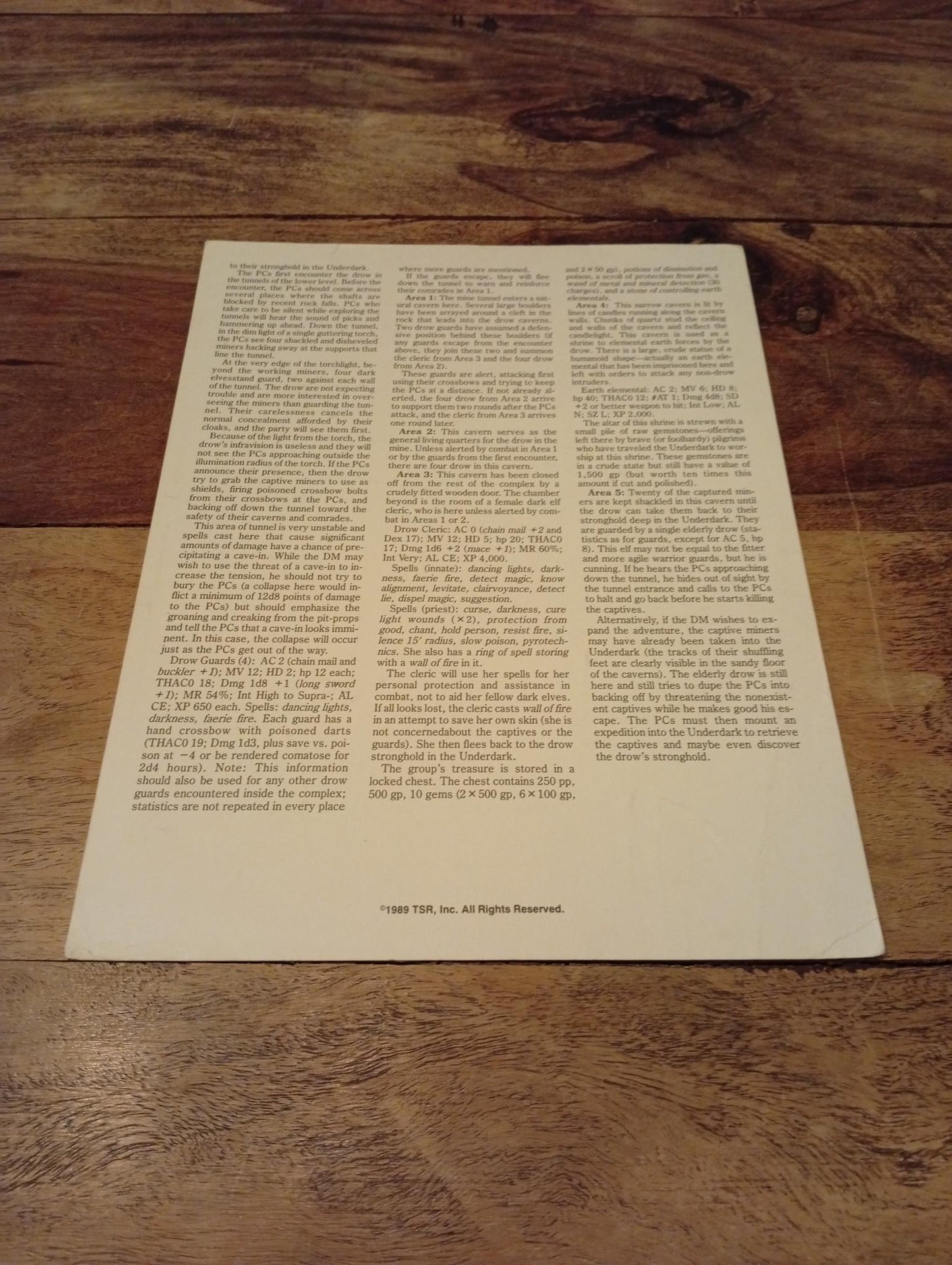 AD&D Greyhawk Reference Card #3 TSR 1043
