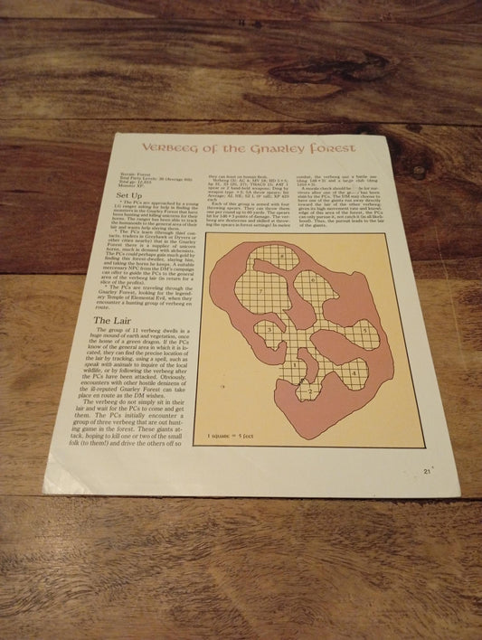 AD&D Greyhawk Reference Card #21 TSR 1043