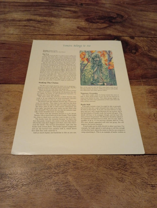 AD&D Greyhawk Reference Card #18 TSR 1064