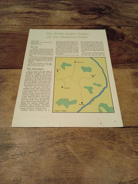 AD&D Greyhawk Reference Card #2 TSR 1043
