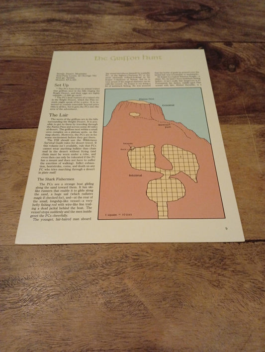 AD&D Greyhawk Reference Card #9 TSR 1043