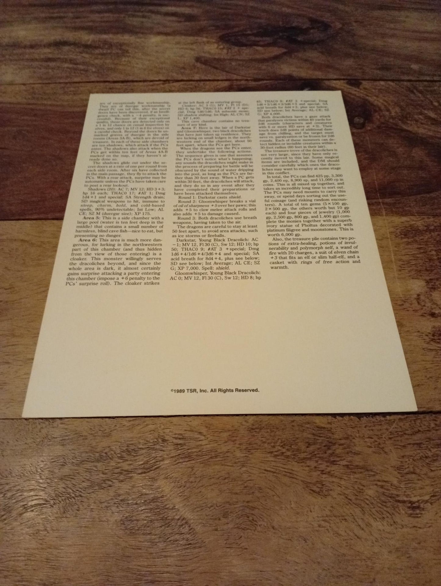 AD&D Greyhawk Reference Card #16 TSR 1043