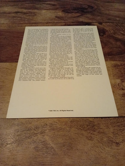 AD&D Greyhawk Reference Card #16 TSR 1043