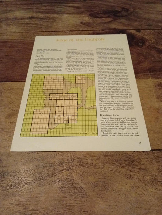 AD&D Greyhawk Reference Card #17 TSR 1043