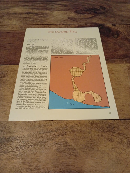 AD&D Greyhawk Reference Card #20 TSR 1043