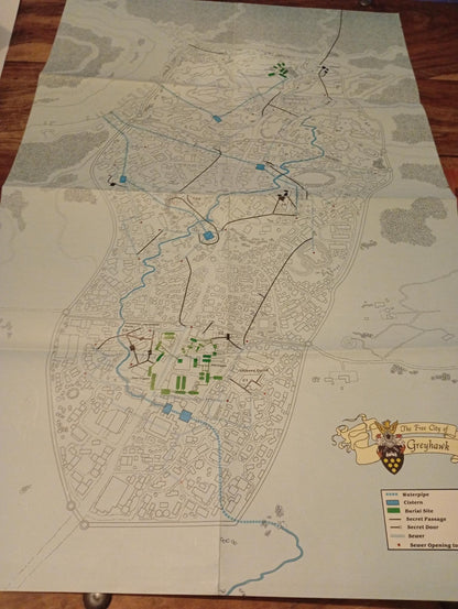 Free City of Greyhawk Area Map AD&D TSR 1043