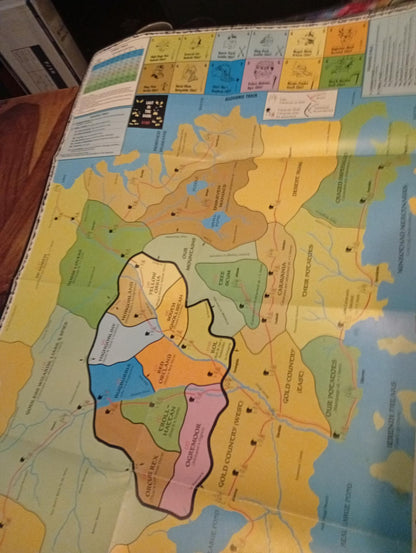 World According to Orcs poster map unpunched sheet of chits TSR AD&D 1988