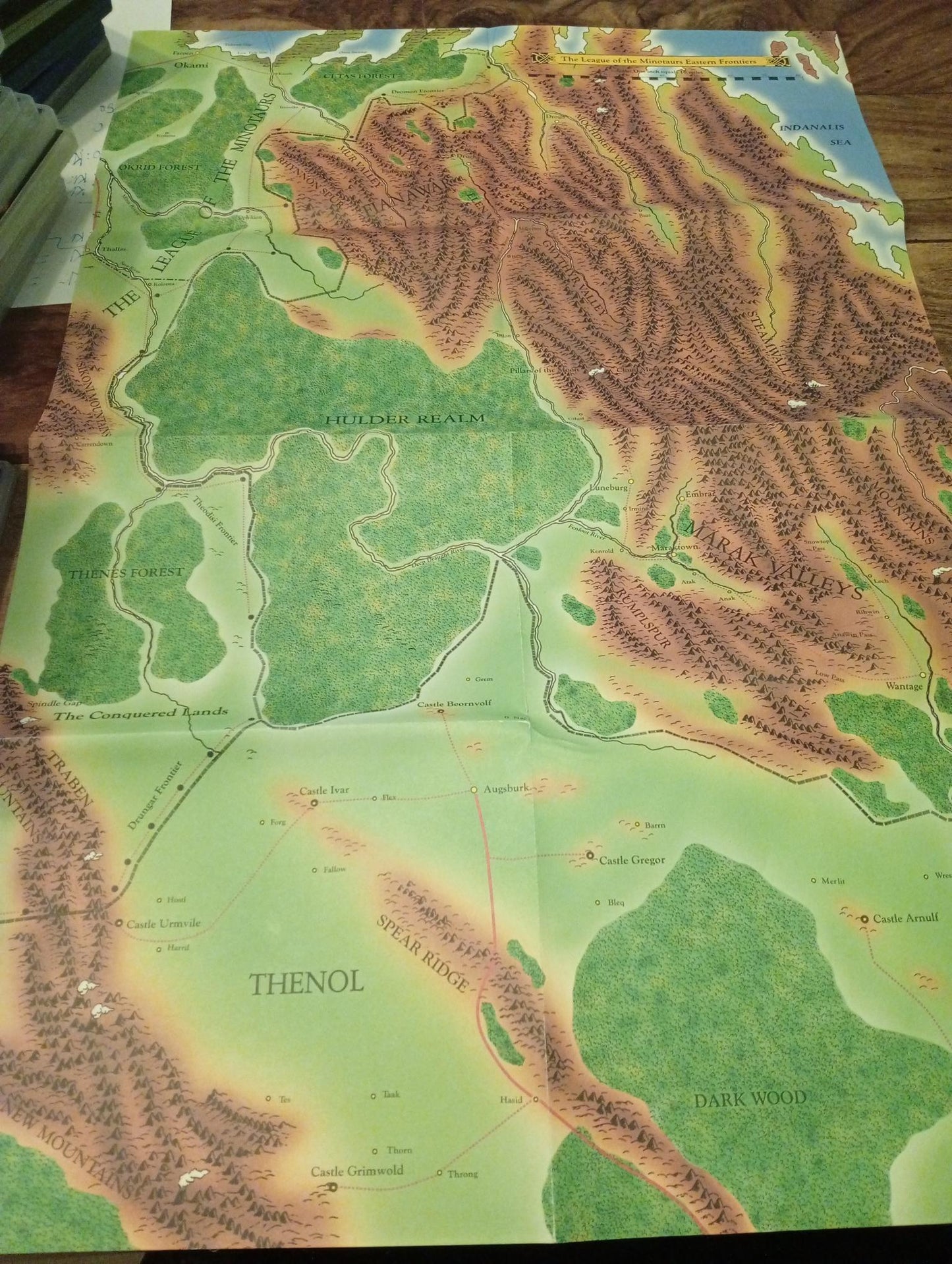 Dragonlance The League of Minataurs Eastern Frontiers Map AD&D TSR 1990