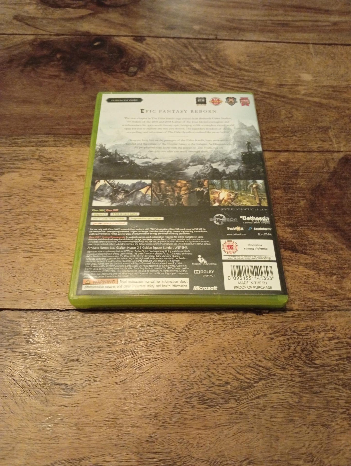 Xbox 360 The Elder Scrolls V Skyrim Manual & Map 2011