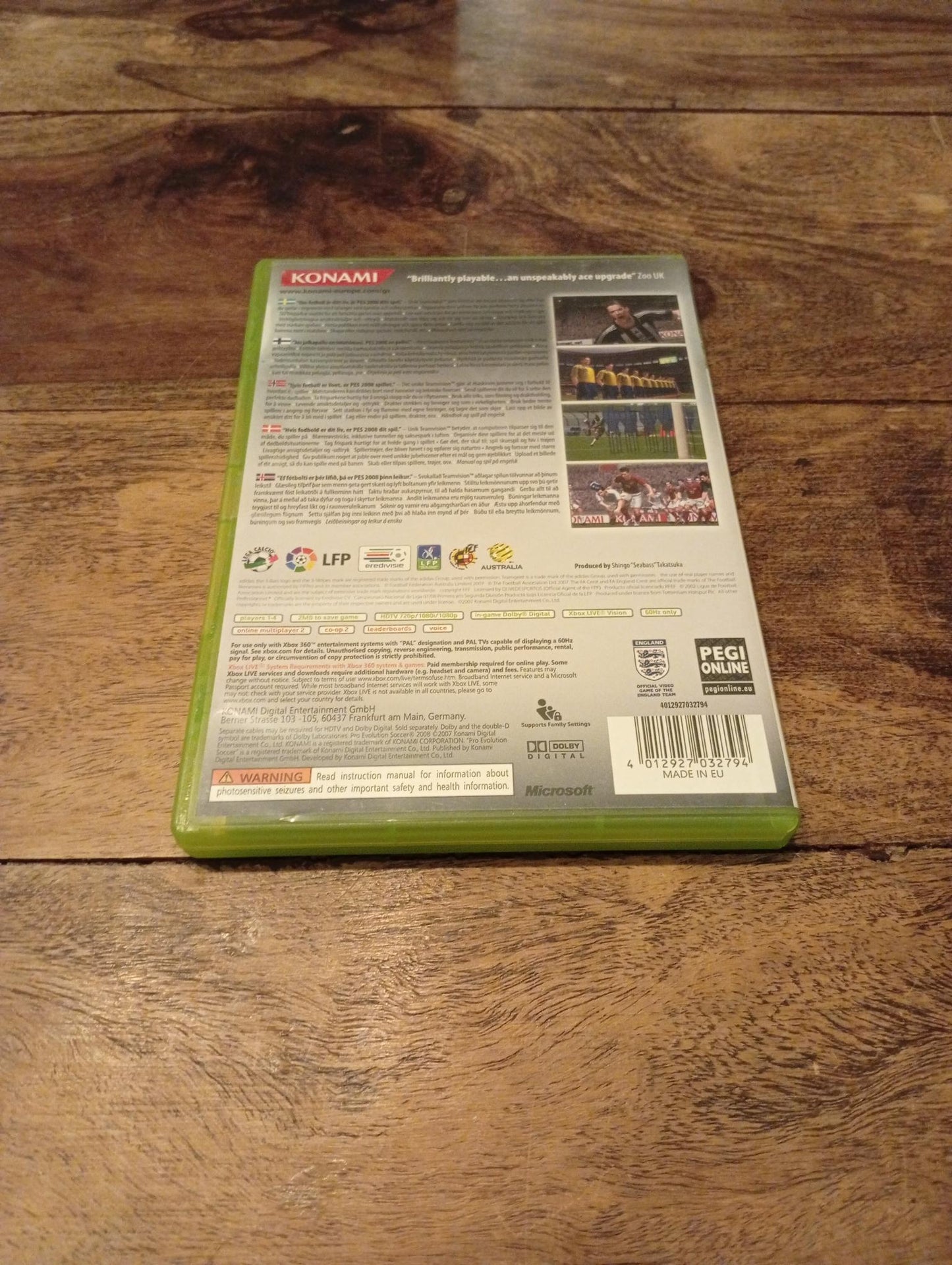 Xbox 360 Pes 2008 Pro Evolution Soccer
