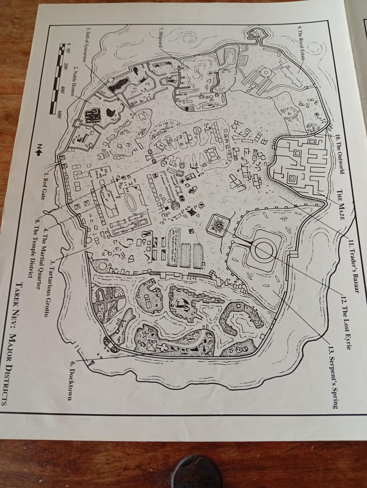 Shadow World Demons of the Burning Night Map I.C.E. 6003 Rolemaster 1989