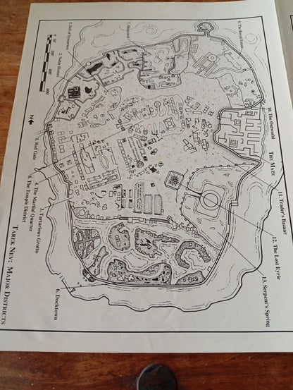 Shadow World Demons of the Burning Night Map I.C.E. 6003 Rolemaster 1989