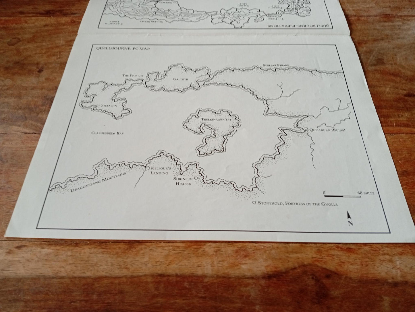 Shadow World Quellbourne Land of the Silver Mist Map I.C.E. 6001 Rolemaster 1989