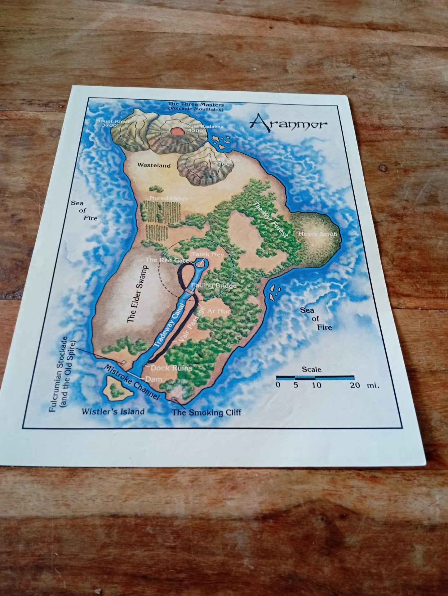 Shadow World Demons of the Burning Night Map I.C.E. 6003 Rolemaster 1989
