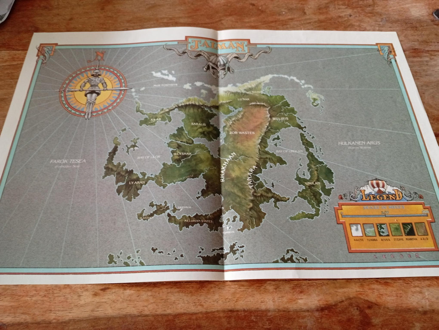 Shadow World Jaiman Land of Twilight Map I.C.E. 6010 Rolemaster 1989