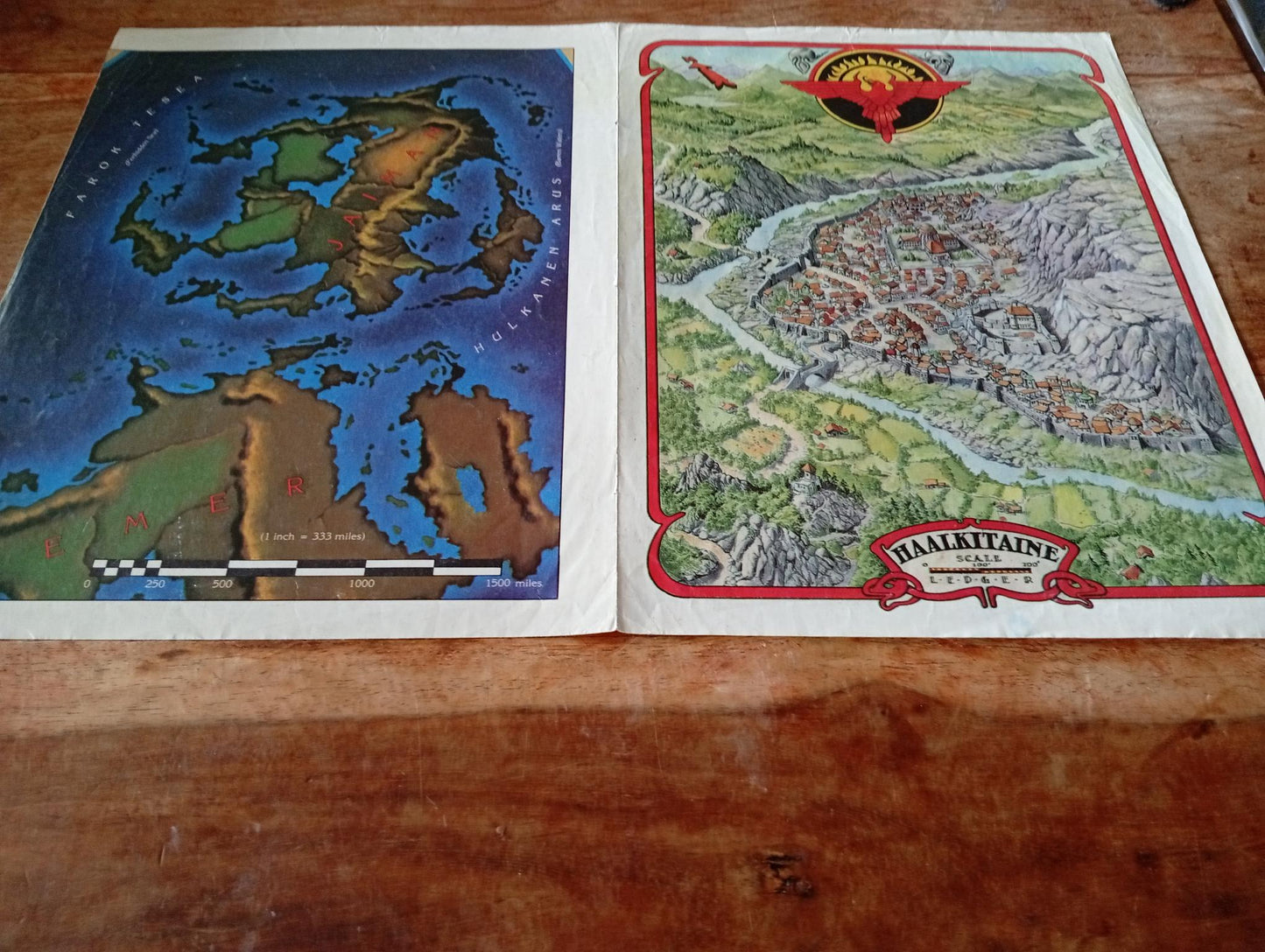Shadow World Jaiman Land of Twilight Map I.C.E. 6010 Rolemaster 1989