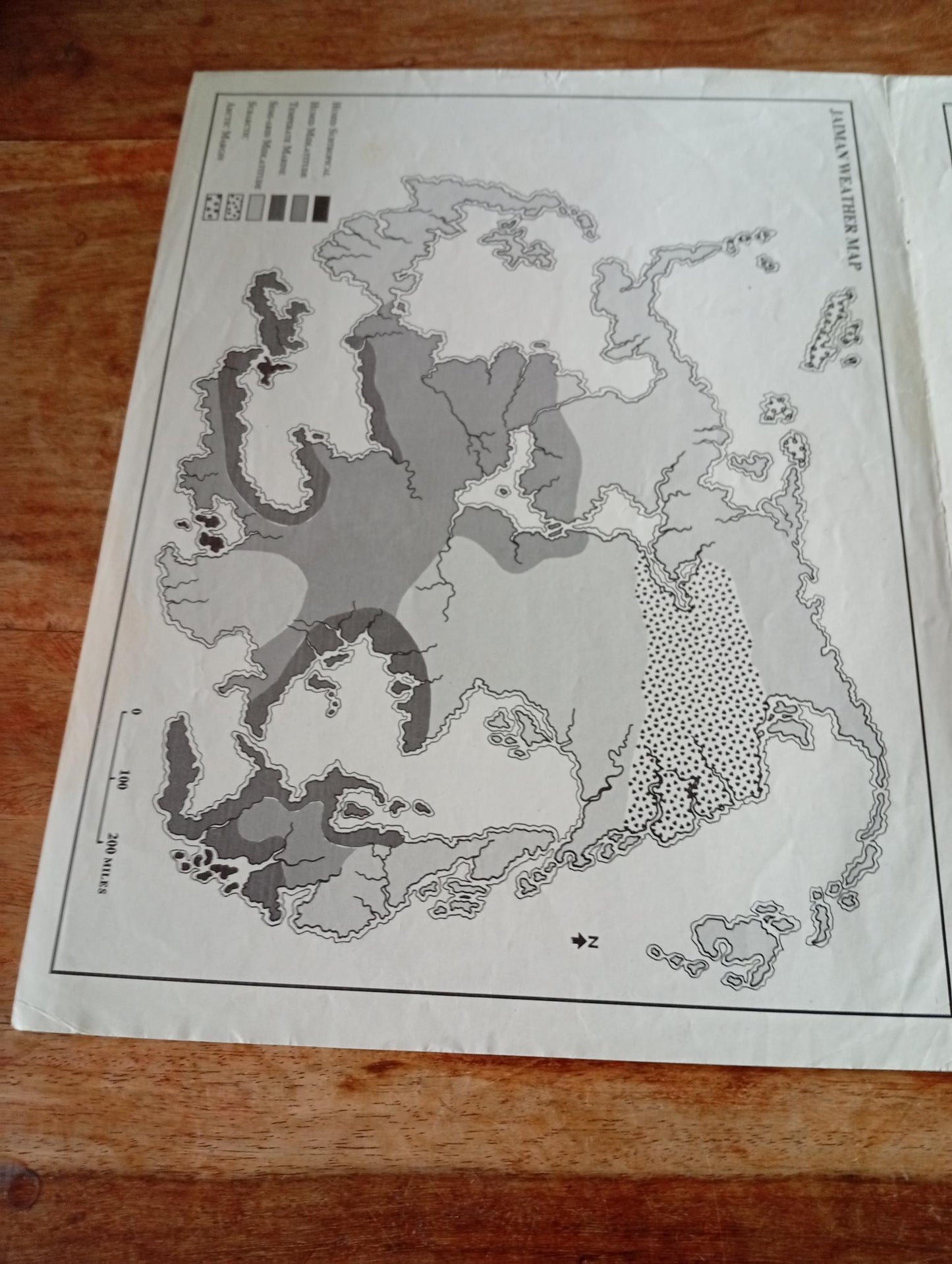 Shadow World Jaiman Land of Twilight Map I.C.E. 6010 Rolemaster 1989