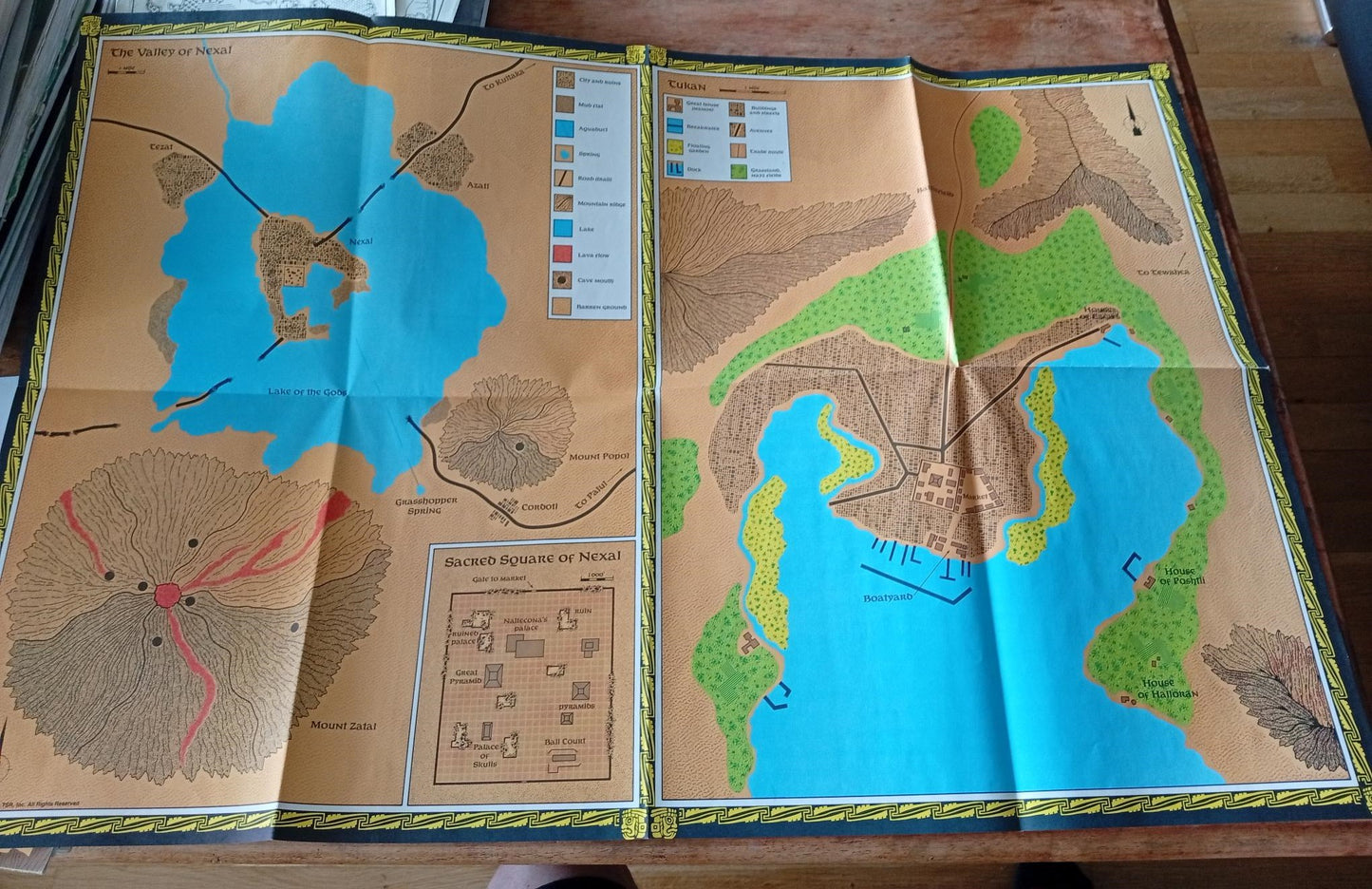 Forgotten Realms Maztica Map TSR 1066 AD&D 1991