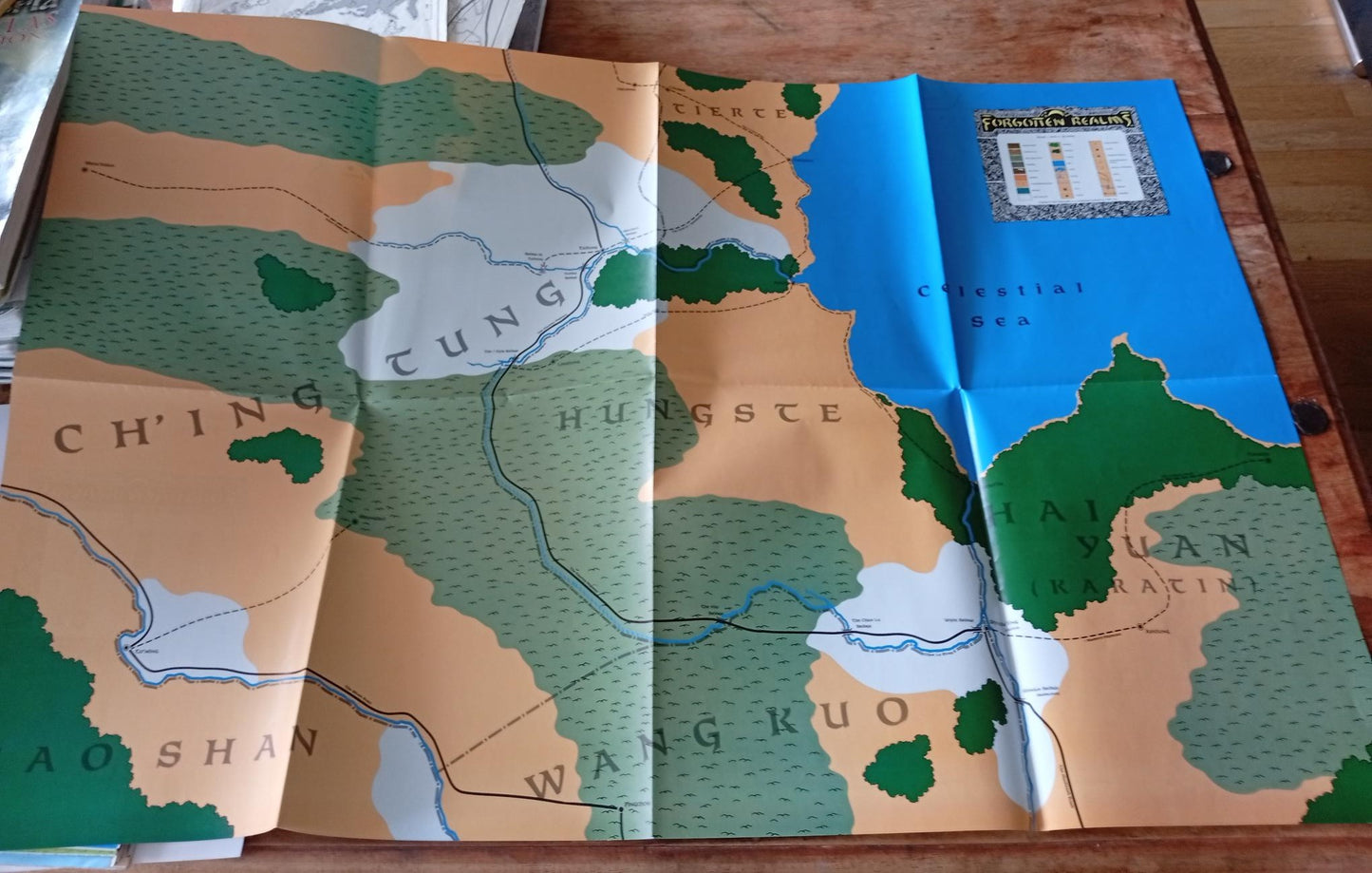 Forgotten Realms Kara-Tur The Eastern Realms Map TSR 1032 AD&D 1988