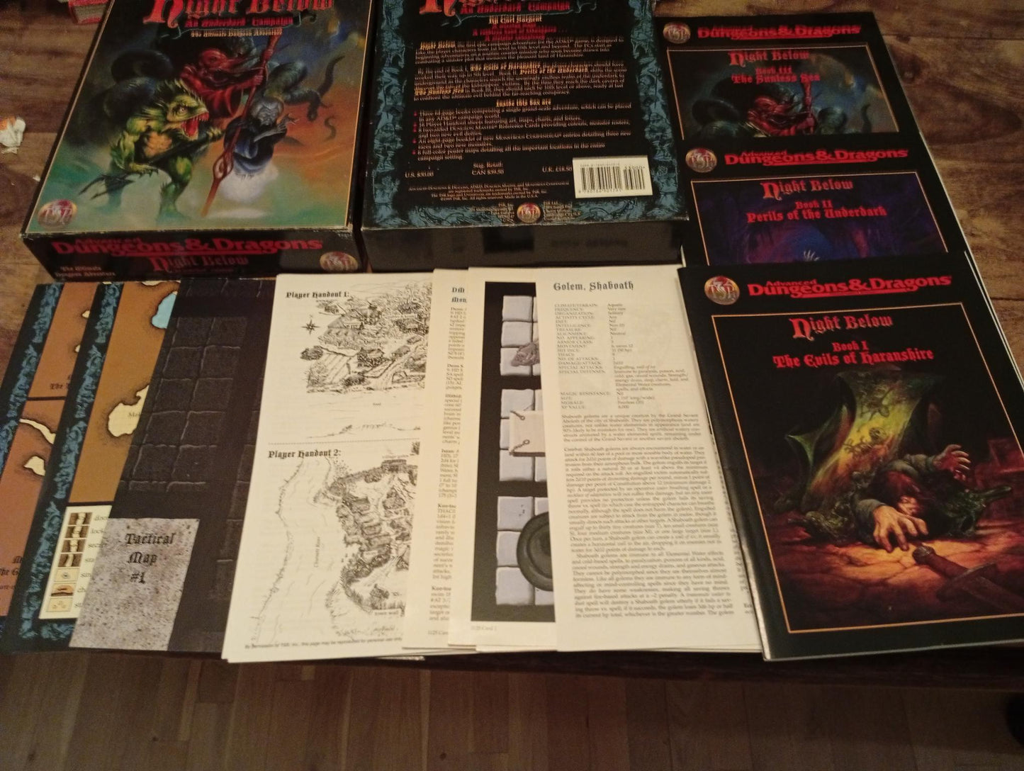 AD&D Night Below Box Set Complete/Uncut TSR 1125 1995