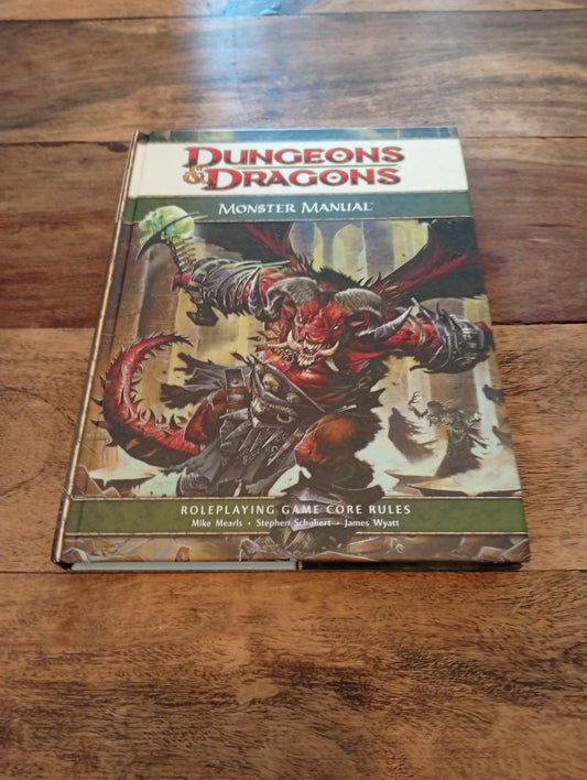 Dungeons Dragons Monster Manual 4th Ed Hardcover Wizards of the Coast 2008