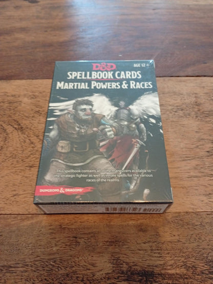 Dungeons & Dragons 5ed Spellbook Cards Martial Powers & Races New