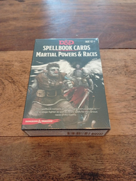 Dungeons & Dragons 5ed Spellbook Cards Martial Powers & Races New