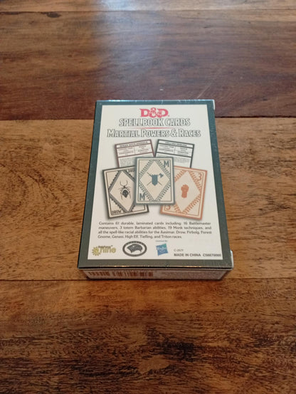 Dungeons & Dragons 5ed Spellbook Cards Martial Powers & Races New