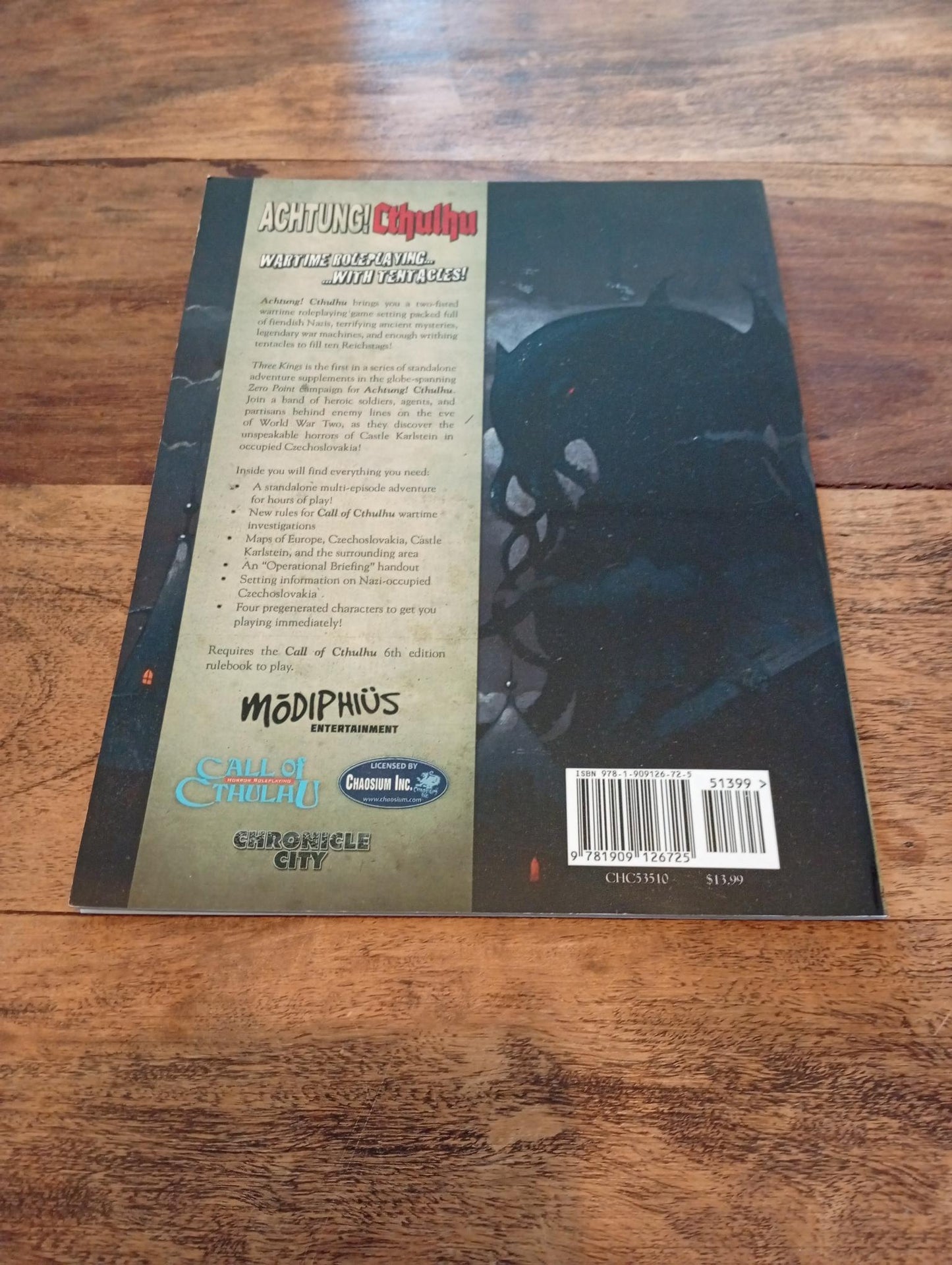 Achtung! Cthulhu Zero Point Three Kings 1939 Modiphius Entertainment 2014
