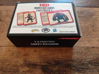Dungeons & Dragons 5ed Monster Cards Challenge 0-5