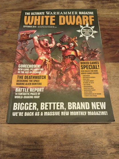 White Dwarf Games Workshop Magazine september 2016