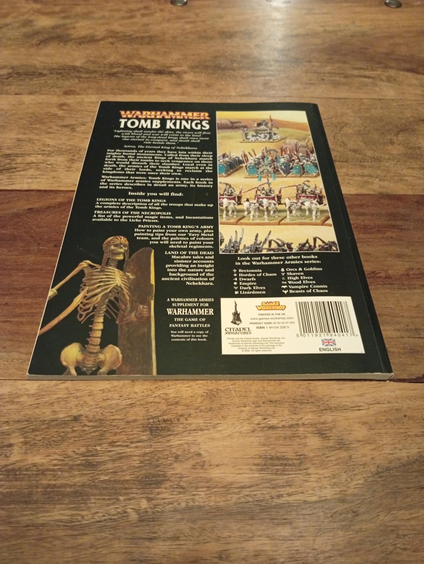 Warhammer Armies Tomb Kings Codex Games Workshop 2002