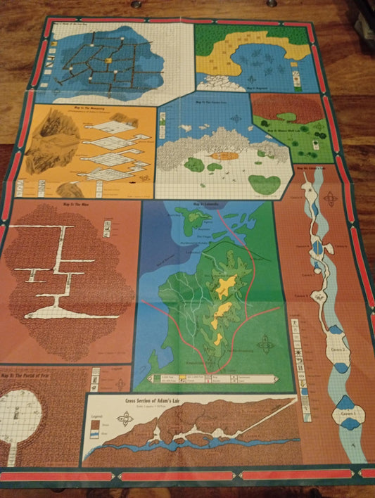 Ravenloft Adam's Wrath Map TSR 9439 AD&D 1994