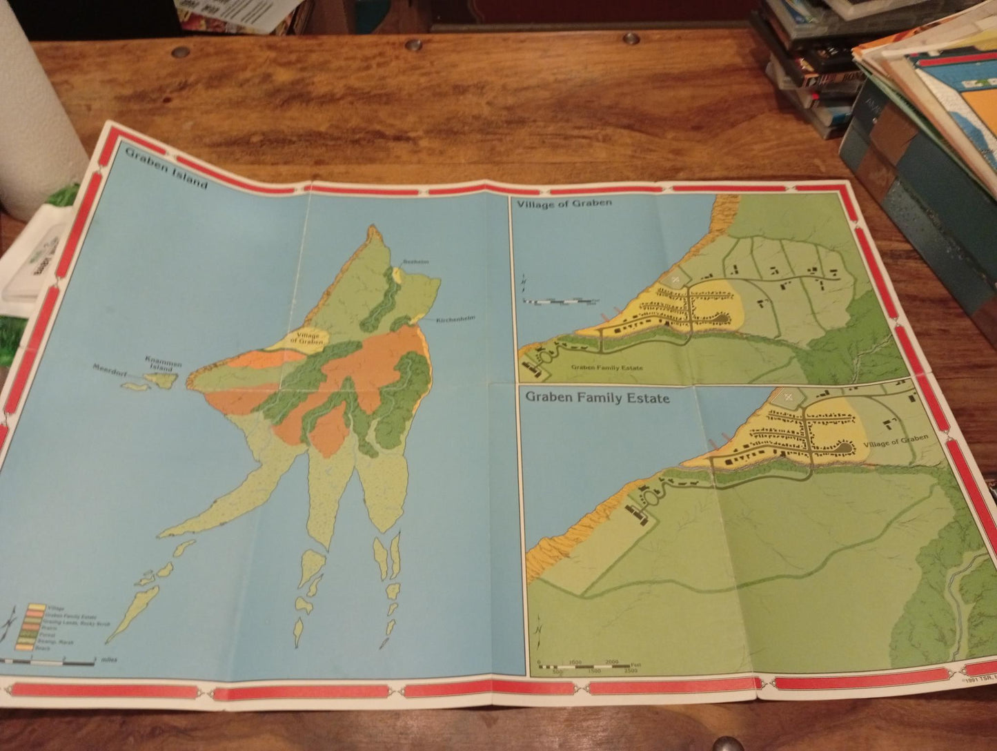 Ravenloft Ship of Horror Map TSR 9321 AD&D 1991