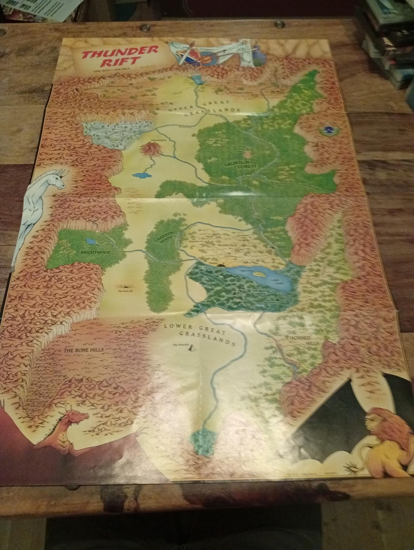 D&D Thunder Rift Map TSR 9357 AD&D 1992